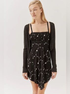 uo lanni lace trim mini dress Urban Outfitters Uo Lana Tiered Lace Mini Dress In White